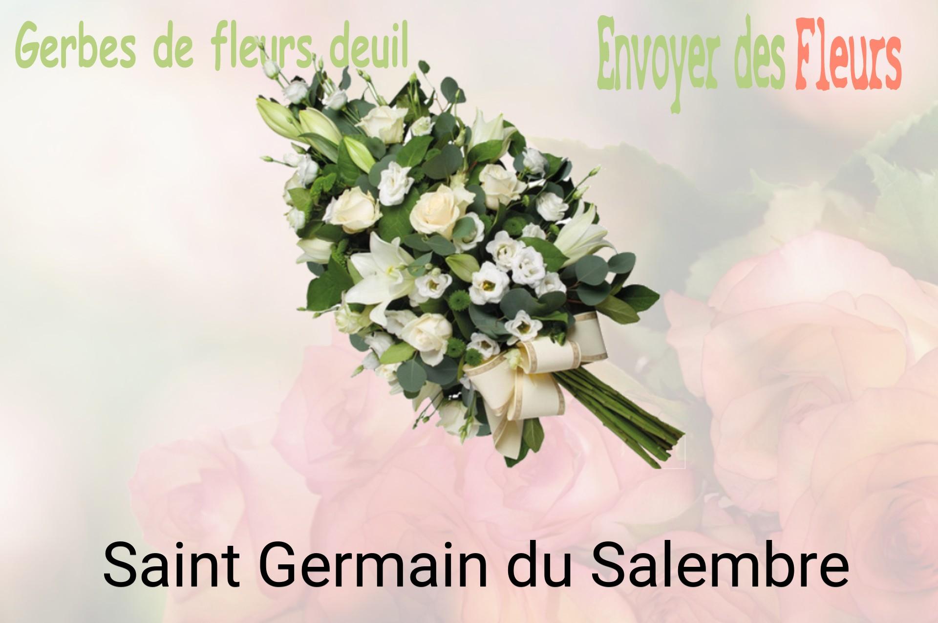 Gerbe de fleurs de deuil livrée à Saint-Germain-du-Salembre